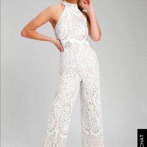 lace halter jumpsuit